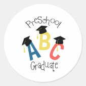 Vorschulabschluss Runder Aufkleber (Vorderseite)