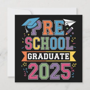 Vorschulabsolvent 2025 Abschluss Pre K Schule Einladung