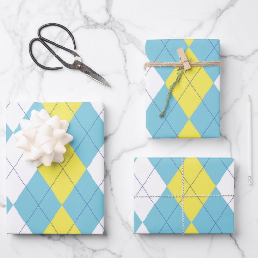 Vorschulabstoßende Raute Geschenkpapier Set (Vorderseite)