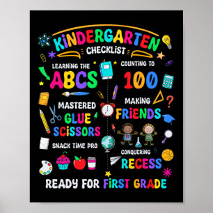 Vorschulcheckliste Bereit Für Die Erste Klasse Zur Poster