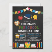 Vorschule Abschluss Chalkboard Einladung (Vorderseite)