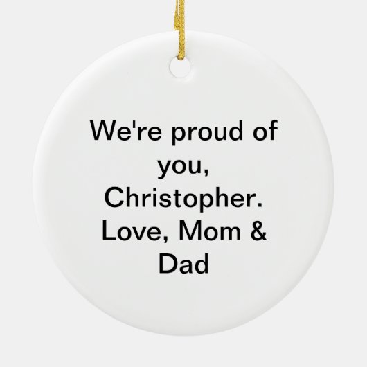 Vorschule-Abschluss-(kundengerechte) Verzierung Keramik Ornament (Hinten)