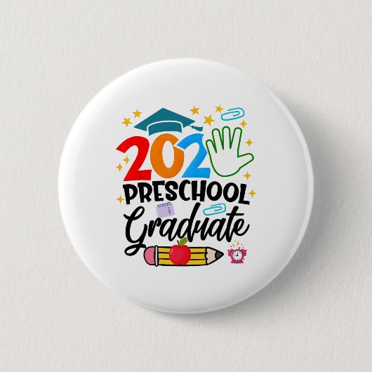 Vorschule Graduate Pre-k Grad 2025 Preschool Gradu Button (Vorderseite)