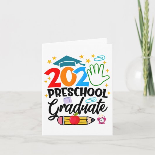Vorschule Graduate Pre-k Grad 2025 Preschool Gradu Karte (Vorderseite)