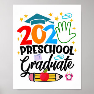 Vorschule Graduate Pre-k Grad 2025 Preschool Gradu Poster