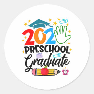 Vorschule Graduate Pre-k Grad 2025 Preschool Gradu Runder Aufkleber