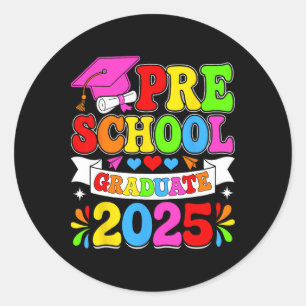 Vorschule Graduate Pre-k Grad 2025 Preschool Gradu Runder Aufkleber