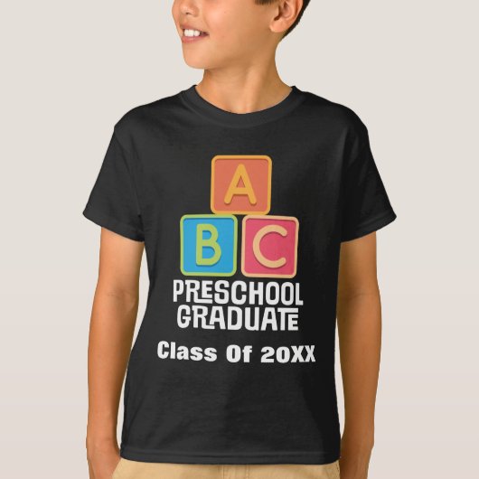 Vorschule-graduierte Klasse von Abschluss 2015 T-Shirt (Vorderseite)