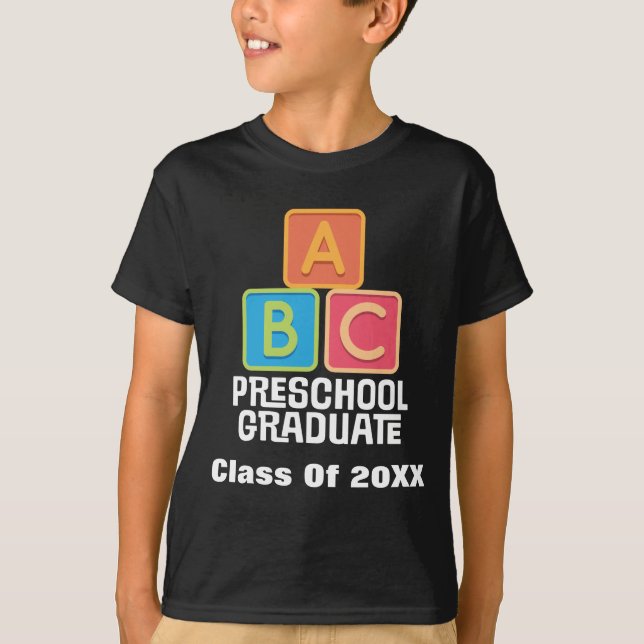 Vorschule-graduierte Klasse von Abschluss 2015 T-Shirt (Vorderseite)