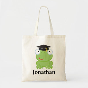 Vorschule- graduierte personalisierte Frosch Tragetasche