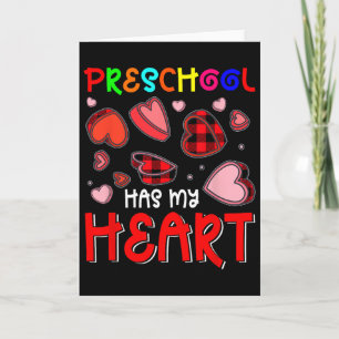 Vorschule hat mein Herz Valentinstag-Herzen-Lehrer Karte