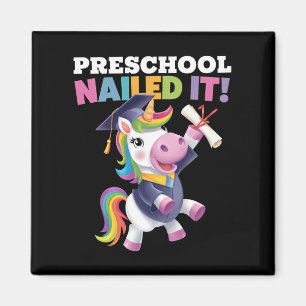 Vorschule Hat's Hinbekommen Einhorn Abschlussmütze Magnet