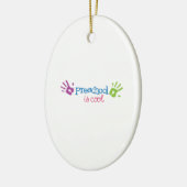 Vorschule ist cool keramikornament (Links)