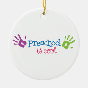 Vorschule ist cool keramikornament