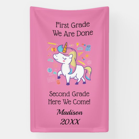 Vorschule Kindergarten Grundschule aufsteigen Banner (Vertikal)