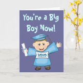 Vorschule-/Kindergarten-Jungen-Abschluss Karte (Gelbe Blume)