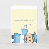 Vorschule-/Kindergarten-Jungen-Abschluss-Karte Karte (Rückseite)