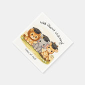 Vorschule Kindergarten Löwe Elefant Giraffe Party Serviette (Ecke)