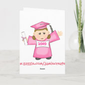 Vorschule-/Kindergarten-Mädchen-Abschluss Karte (Rückseite)