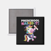 Vorschule nagelte It Unicorn Graduation Cap Magnet (Vorderseite/Rückseite)