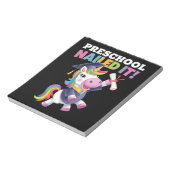 Vorschule nagelte It Unicorn Graduation Cap Notizblock (Rotiert)