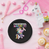 Vorschule nagelte It Unicorn Graduation Cap Pappteller (Party)