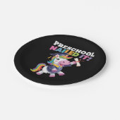 Vorschule nagelte It Unicorn Graduation Cap Pappteller (Schrägansicht)