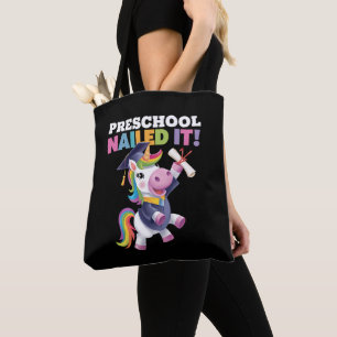 Vorschule nagelte It Unicorn Graduation Cap Tasche