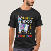 Vorschule No Prob Llama Zurück zur Schule T-Shirt (Vorderseite)