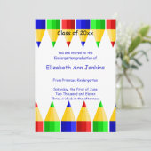 Vorschule oder Kindergarten-Abschluss-Mitteilung Einladung (Stehend Vorderseite)