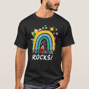 Vorschule Rocks Regenbogen Kinder Mädchen Lehrer Z T-Shirt