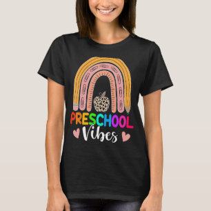 Vorschule Vibes Back to School Rainbow Leopard Pri T-Shirt