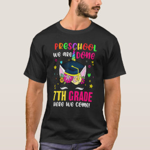 Vorschule wir sind 7. Pop fertig es Einhorn Gradua T-Shirt