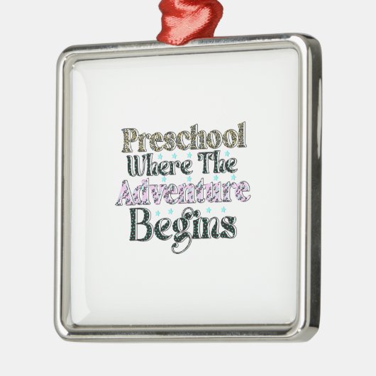 Vorschule, wo das Abenteuer Lehrer wird Ornament Aus Metall (Links)