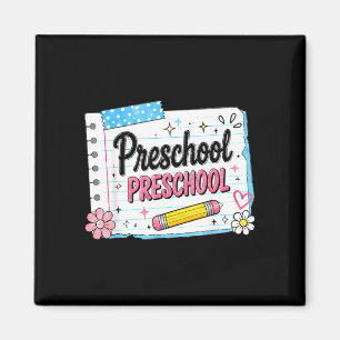 Vorschule zurück zur Schule für Mädchen rosa Vorsc Magnet