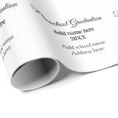 Vorschulen Abschluss Name der Schule hinzufügen Geschenkpapier (Rolleneckpunkt)