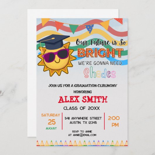 Vorschulfeier Abschluss Einladung (Vorne/Hinten)