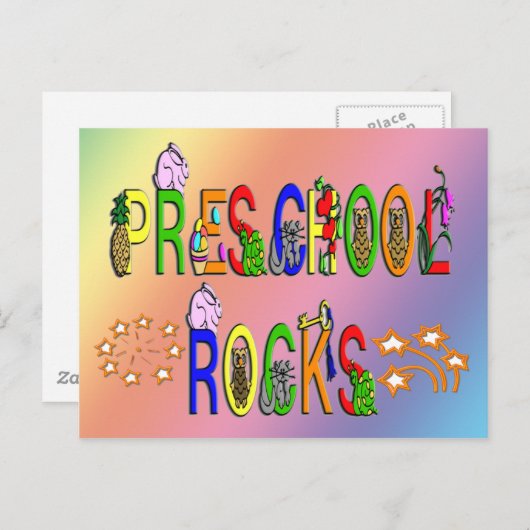 Vorschulgesteine - Sterne Postkarte (Vorne/Hinten)