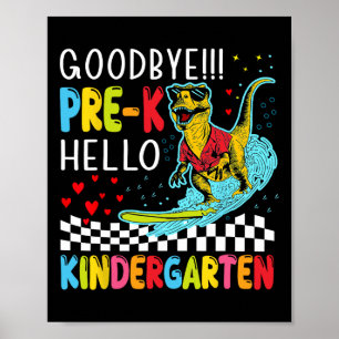 Vorschulkinder letzter Schultag Dinosaurier T-Rex  Poster