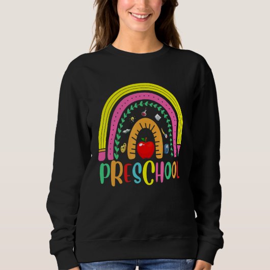 Vorschulkinder Regenbogen Mädchen Jungen Lehrer Te Sweatshirt (Vorderseite)