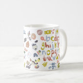 Vorschullehrer Alphabete Kritzeleien Kaffeetasse (VorderseiteRechts)