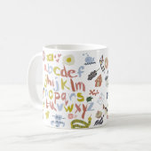 Vorschullehrer Alphabete Kritzeleien Kaffeetasse (Vorderseite Links)