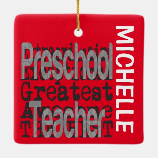 Vorschullehrer Extraordinär CUSTOM Keramikornament (Rückseite)