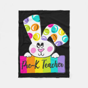 Vorschullehrer Frohe Ostern Tag Hase Vorschullehre Fleecedecke
