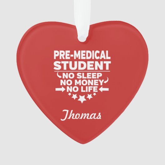 Vorschullehrer/in der Uni kein Leben oder Geld Ornament (Vorderseite)