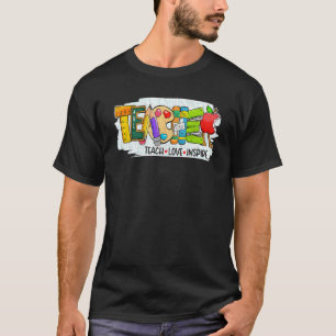 Vorschullehrer Lehrer Lehre Liebe Inspirierte zurü T-Shirt