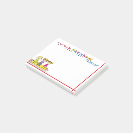 Vorschullehrer-Post-Itanmerkungen Post-it Klebezettel (angewinkelt)