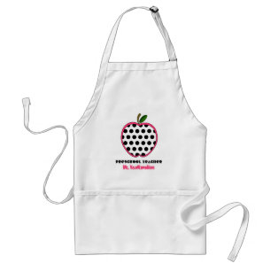 Vorschullehrer-Schürze - Polka-Punkt Apple Schürze