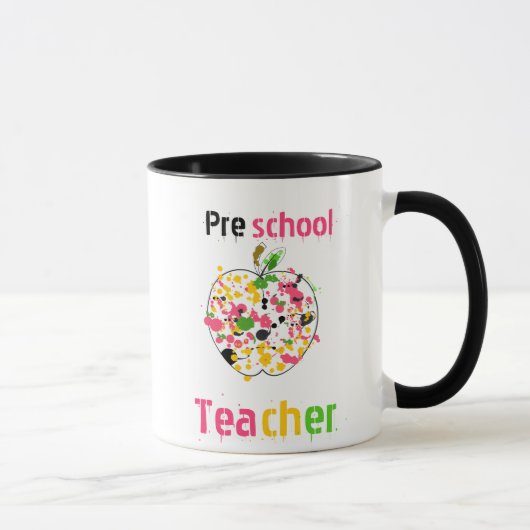 Vorschullehrer-Tasse - malen Sie Spritzer Apple Tasse (Rechts)