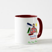 Vorschullehrer-Tasse - Schoolhouse und Tasse (VorderseiteRechts)